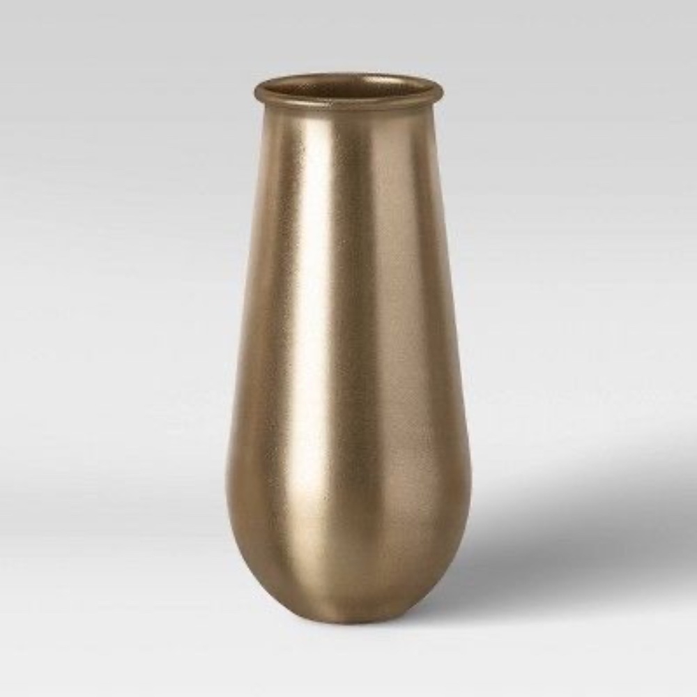 Brass Decorative Vase in Shimmery Gold